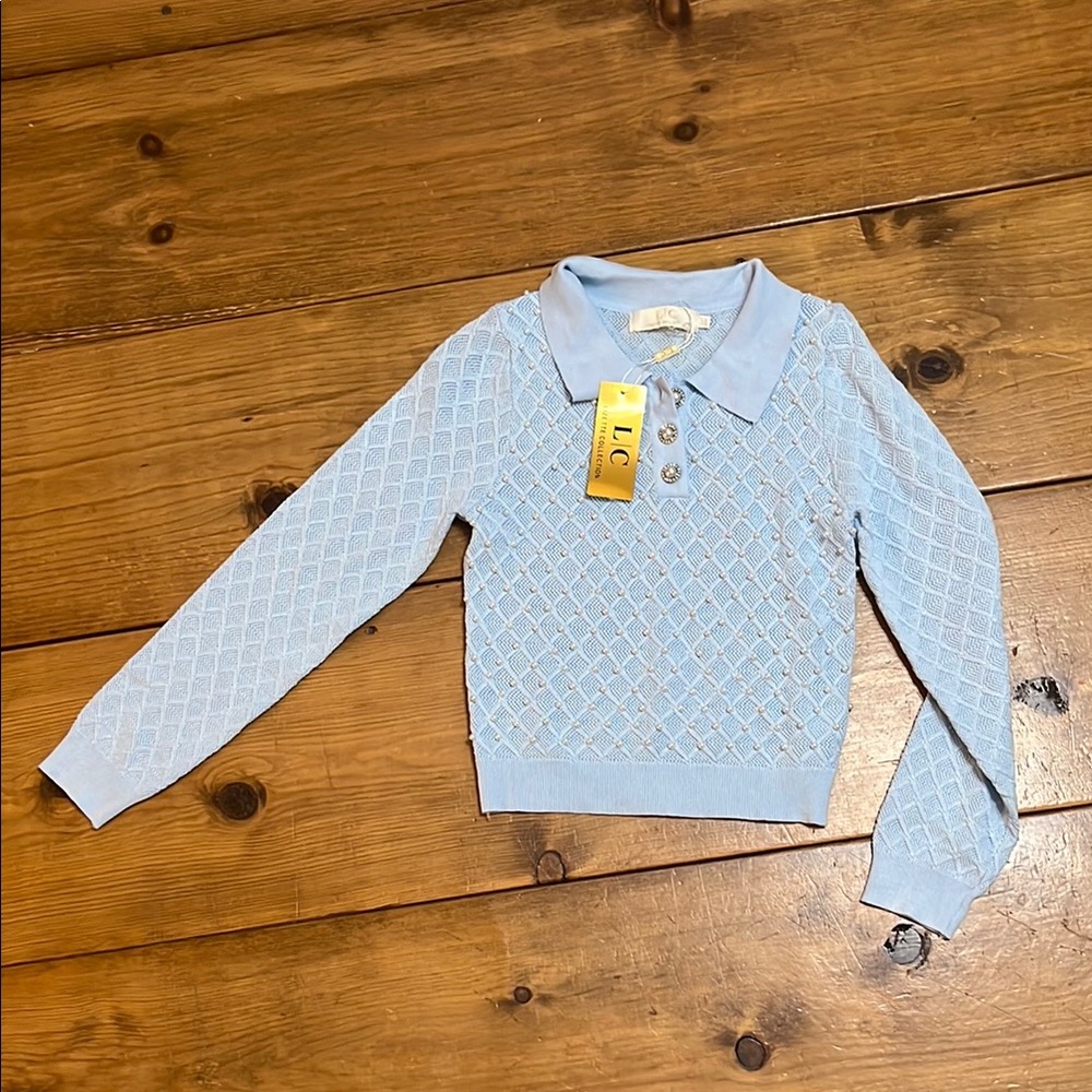 Women's Blue Cardigan Sweater
